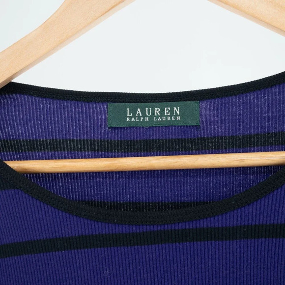 Lauren Ralph Lauren Purple Black stripe | 1X - Picture 2 of 4